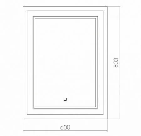 Зеркало Silver Mirrors GRAND 600х800 сенсорный выключатель ФР-00001397