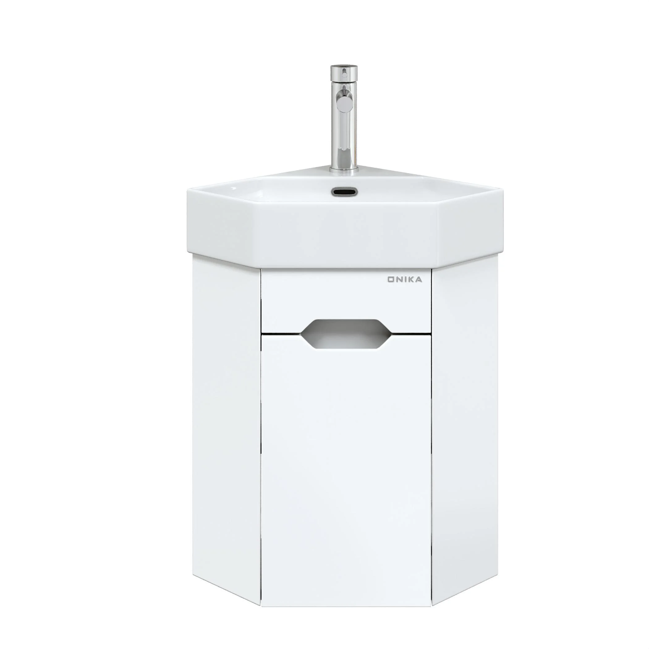 Тумба  подвесная 35 см угловая Onika Айленд 103502 под умывальник Line