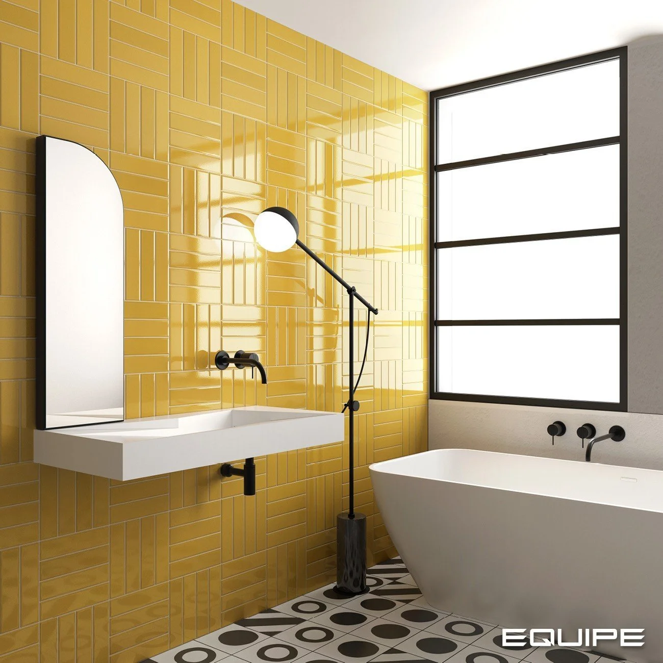 керамическая плитка настенная 27532 limit jaune 6x24,6 см 