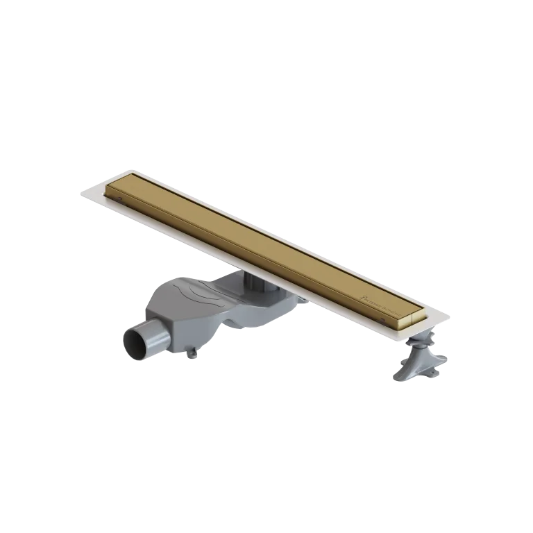 Душевой лоток Boheme Premium Linear 60см, нерж.сталь МАТ. ЗОЛОТО