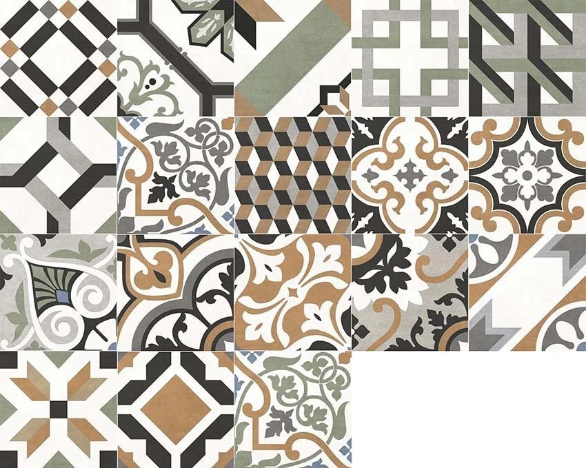 керамогранит design mix 1 матовый 200*200*8 (18 случайных лиц) 