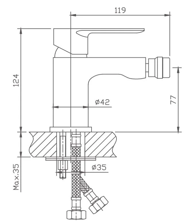 Смеситель для биде Haiba HB50505