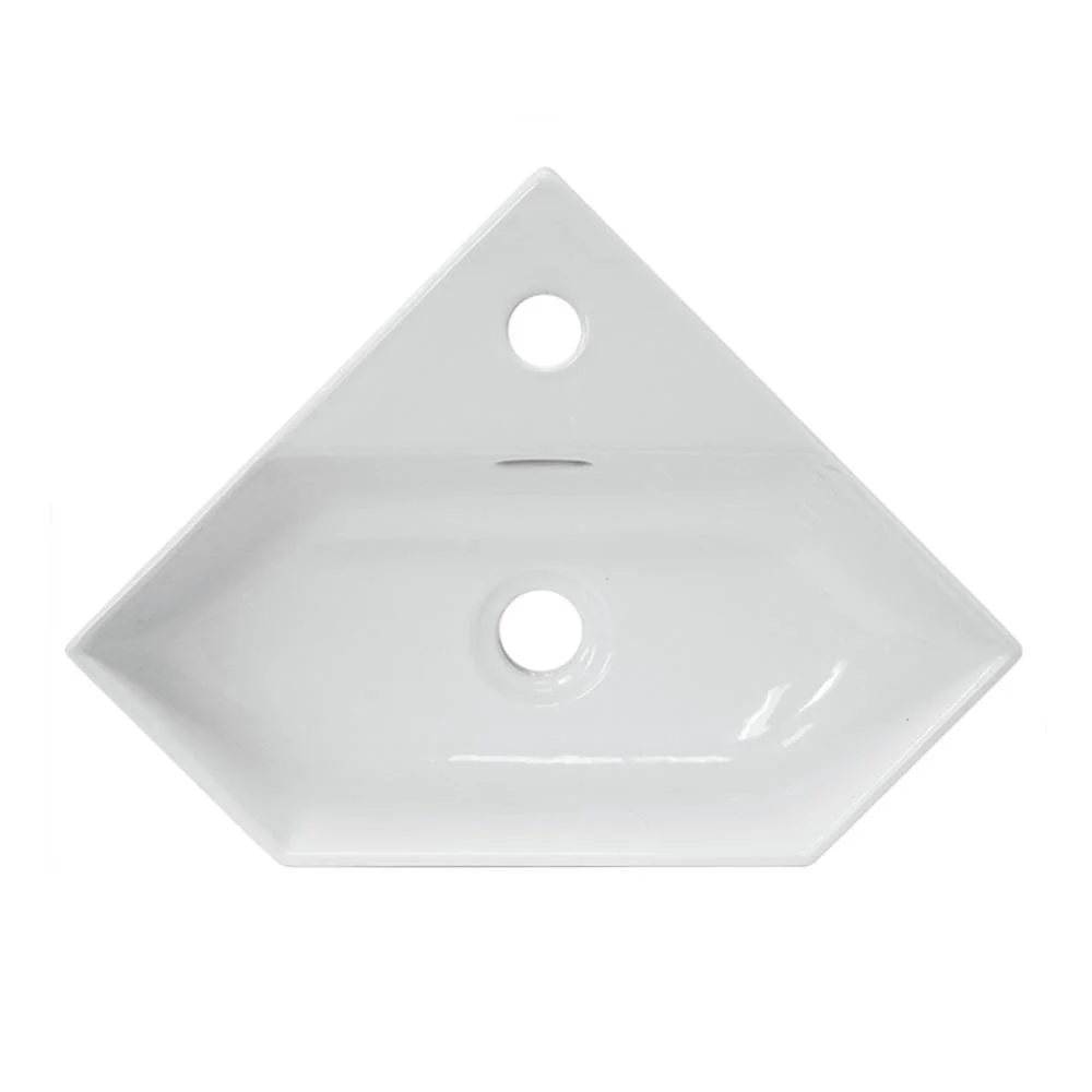 Раковина угловой 49,5x35,8 см Sanita luxe Line LIN35SLWB01 белый