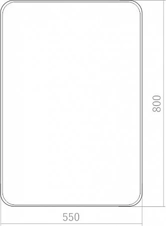 Зеркало Silver Mirrors Амадеус 550х800 выключатель-датчик на движение LED-00002352