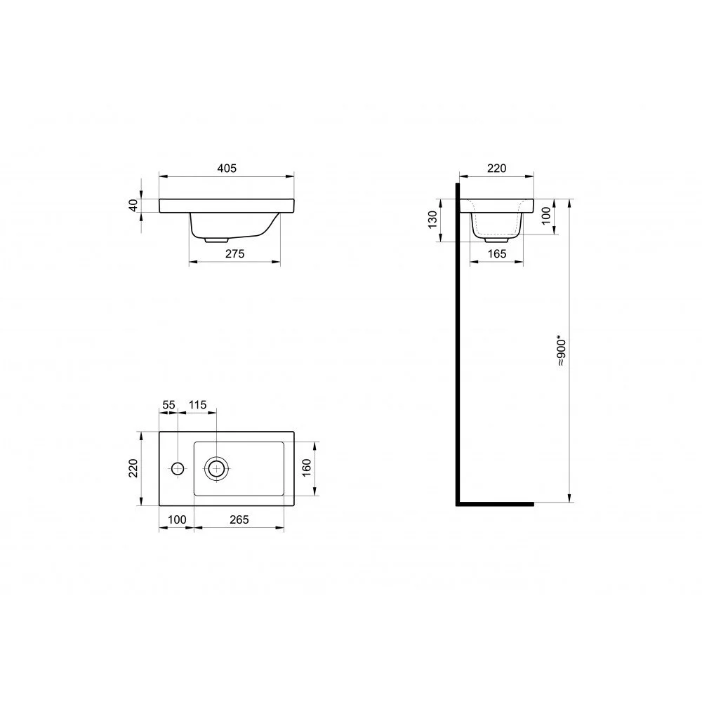 Раковина 40,5x22 см Santek Миранда 1WH302500 белый
