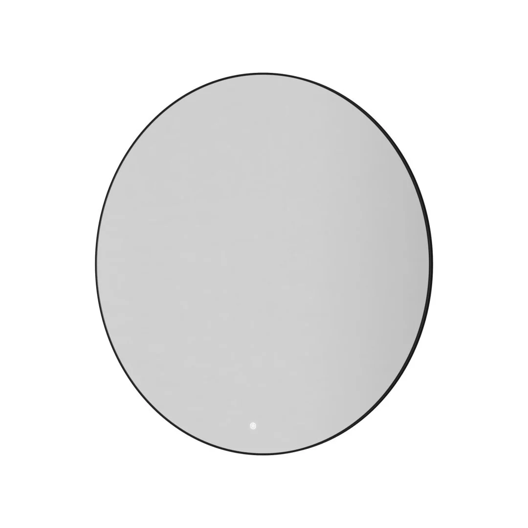 Зеркало круглое с LED подсветкой сенсор антипар 100х100 см Boheme 545-100-B рама черная матовая