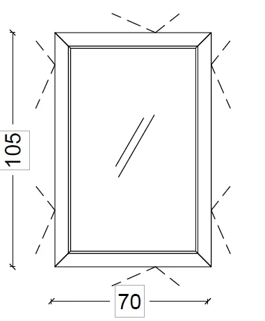 Зеркало 105x70 см Armadi Art Dolce 567-GR