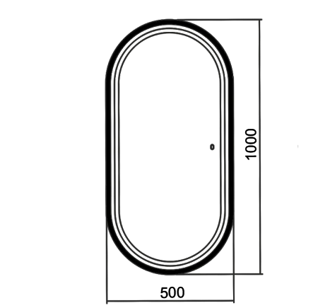 Зеркало Silver Mirrors Виола-лофт 500х1000 Сенсорный выключатель LED-00002430