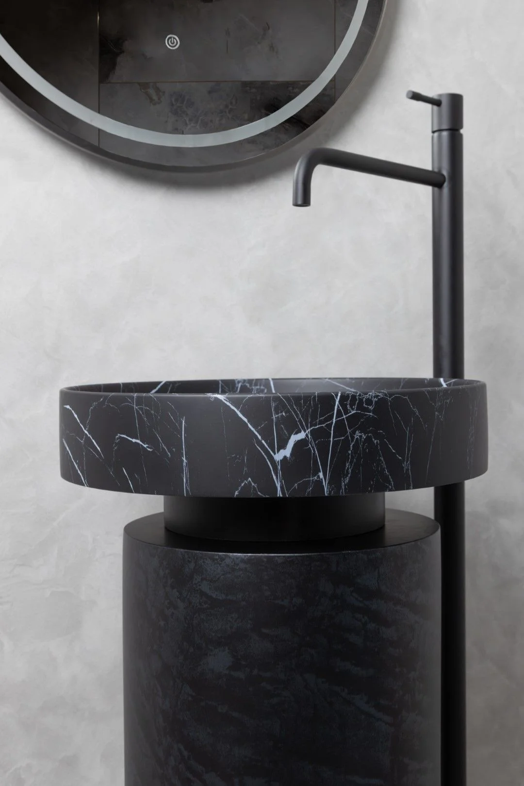 Пьедестал для раковины  Boheme Corian 801-base-bwood черное дерево