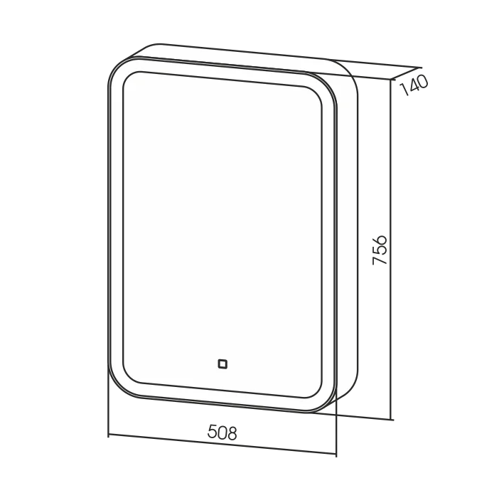 Зеркало-шкаф 50 см с LED подсветкой Silver Mirrors Фиджи 50 левый/правый LED-00002362