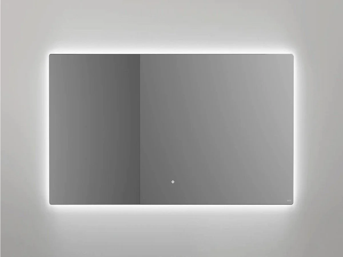 Зеркало для ванной с LED подсветкой, обогрев-антизапотевание, сенсорный выключатель, 1000х700 Salini OMBRA 27M011070BH