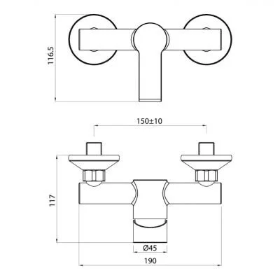Смеситель для душа Koller Pool KVADRO ARC KA0450