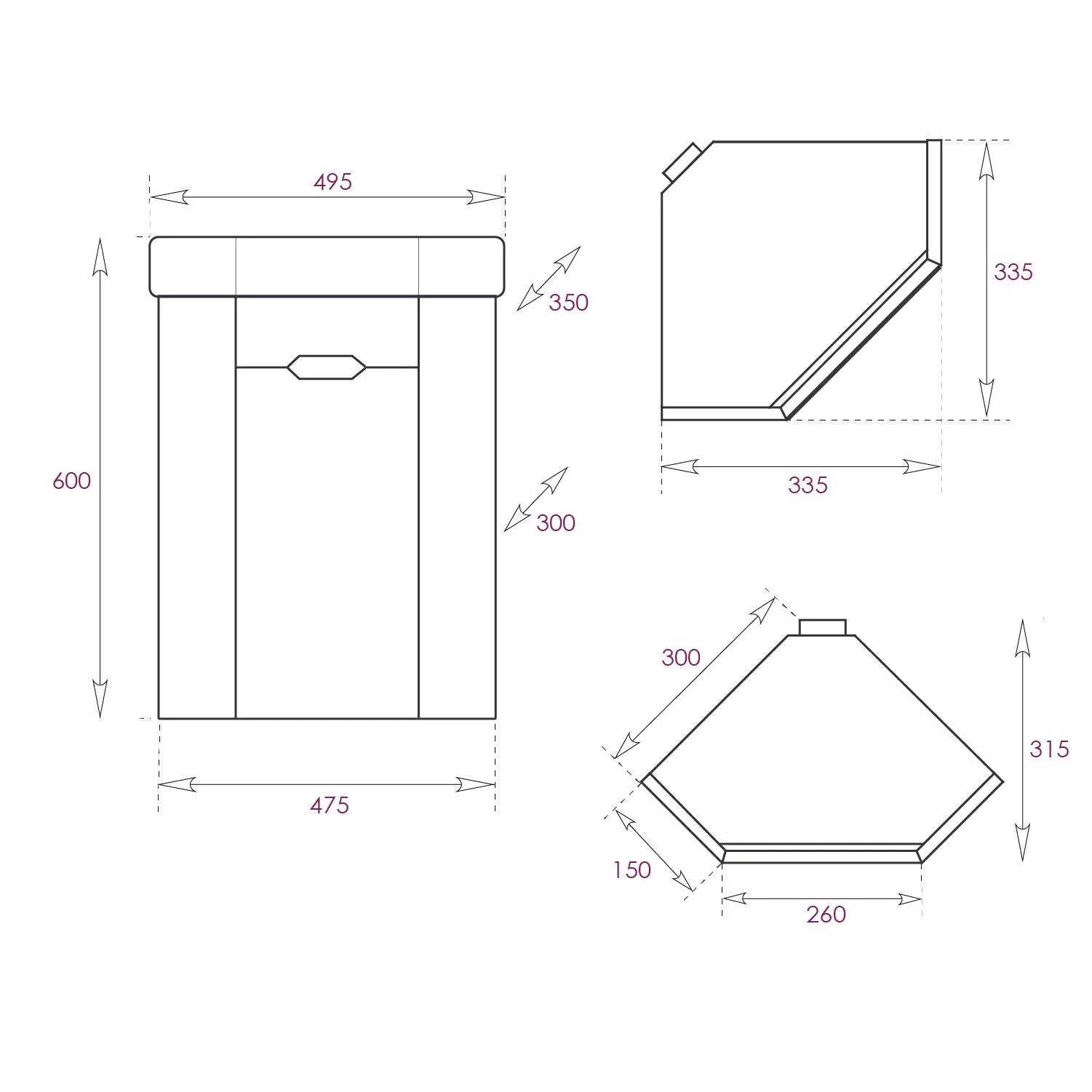 Тумба  подвесная 35 см угловая Onika Айленд 103502 под умывальник Line