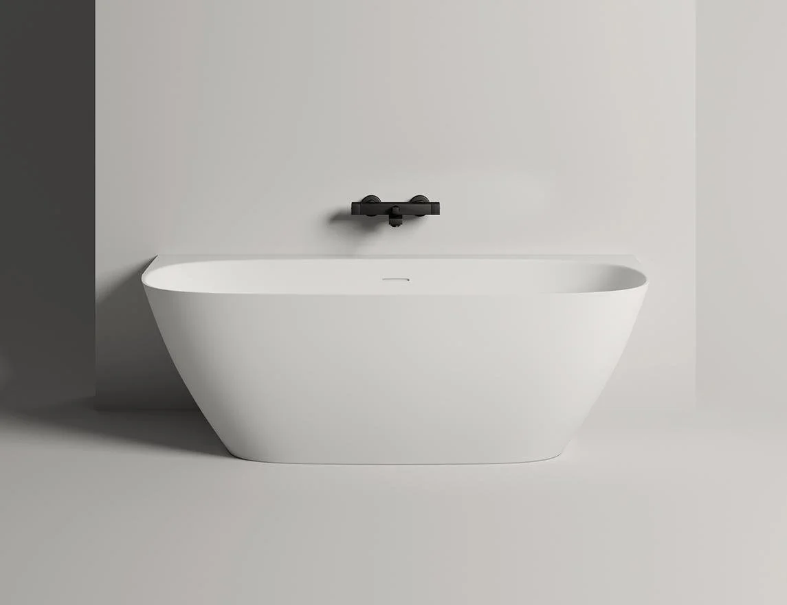 Ванна каменная отдельностоящая глянцевая 170x80 Salini Sofia Wall 102512GRH окрашена по RAL снаружи