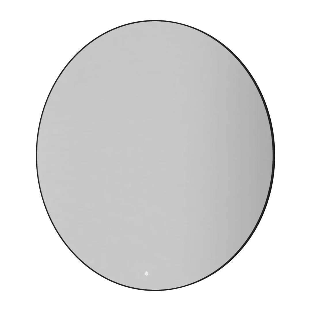 Зеркало круглое с LED подсветкой сенсор антипар 120х120 см Boheme 545-120-B рама черная матовая