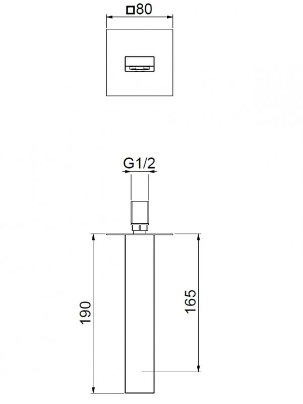 Излив Webert AC0327560 черный