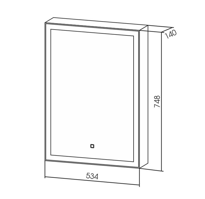 Зеркало-шкаф Silver Mirrors Киото 50 LED-00002357