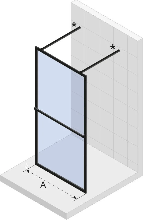 Душевая перегородка 120x200 RIHO SZ LUCID GD401 BLACK