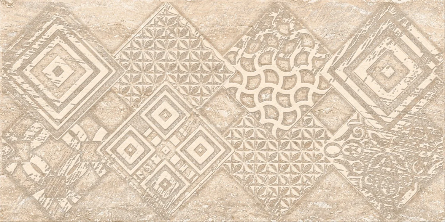 декор ascoli beige geometria Бежевый