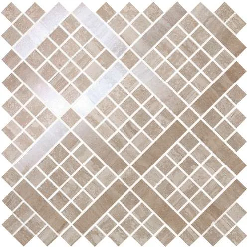 marvel travertino silver diagonal mosaic 