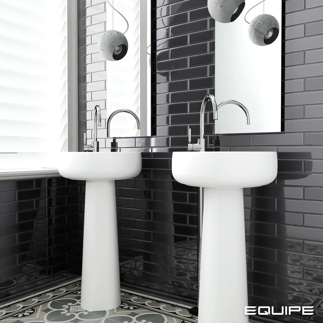 керамическая плитка настенная 27527 limit noir 6x24,6 см 