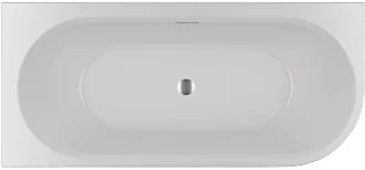 Ванна акриловая RIHO DESIRE CORNER RECHTSVELVET - WHITE MATT/ BLACK MATTSPARKLE SYSTEM 180x84 BD05220S1WI1144