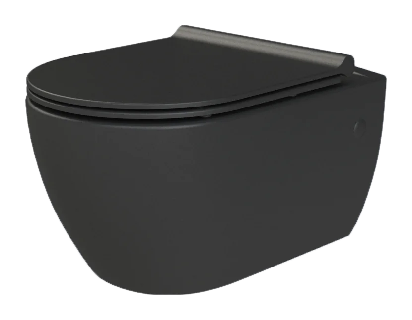 Подвесной унитаз матовый с сиденьем микролифт BOHEME Nero 961