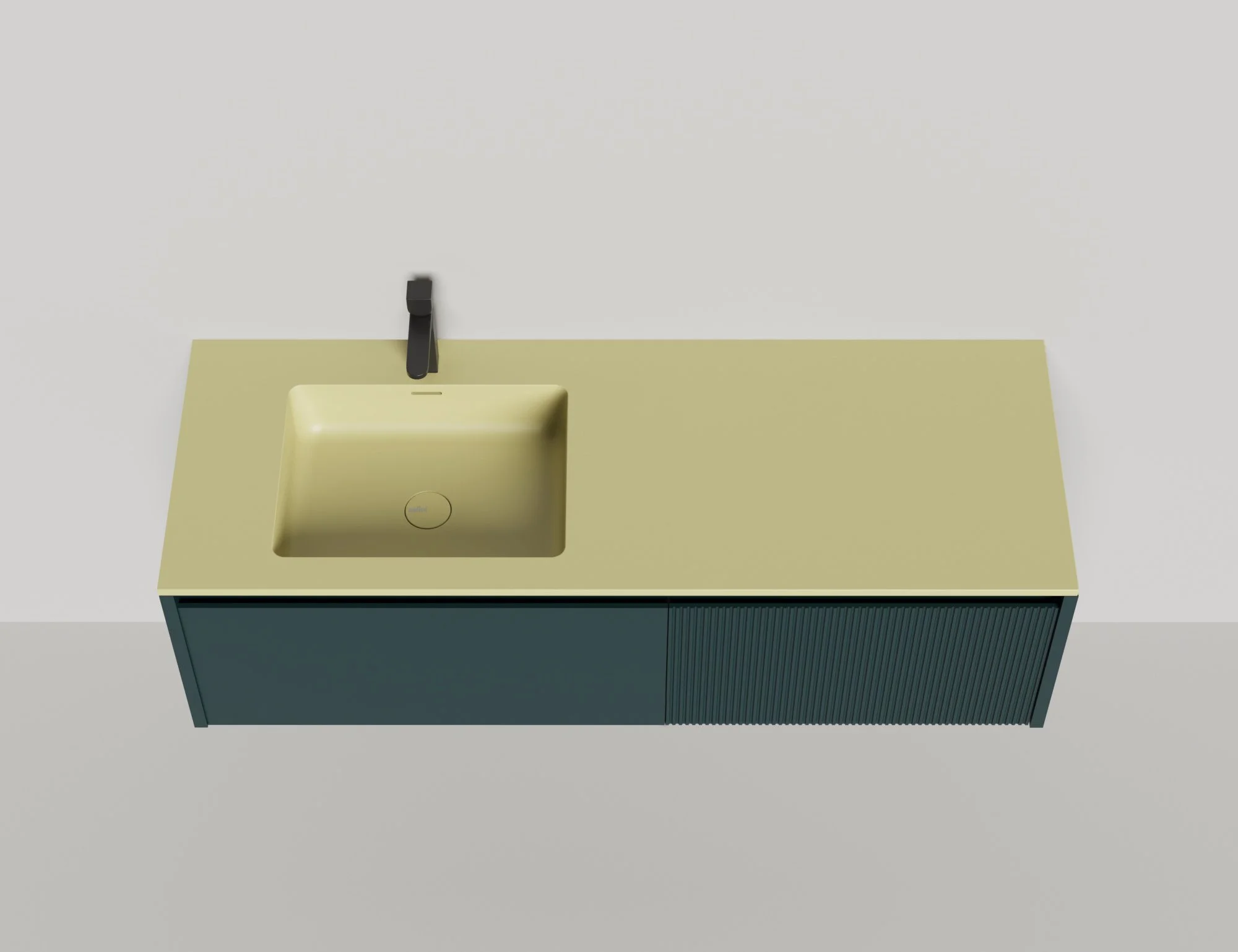 Подвесная тумба со столешницей Salini Domino 180x50 эмаль Onda Plus 27D118ON
