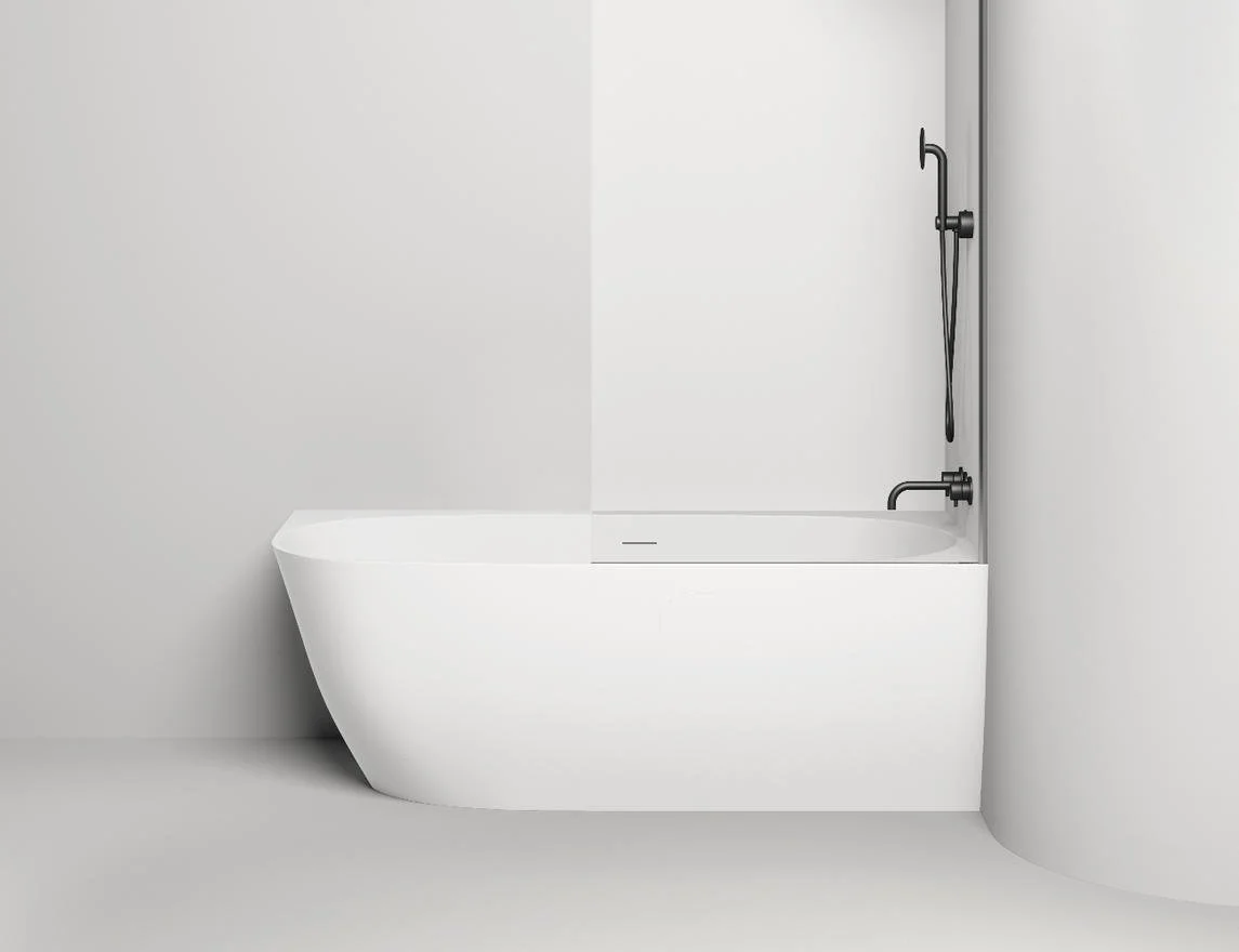 Ванна пристенная угловая матовая 170x85 SALINI Sofia Corner R 102524M