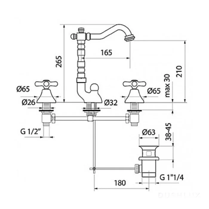 Смеситель для раковины Webert Armony AM750202010 золото