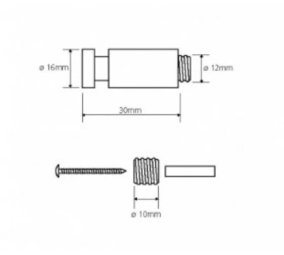 Крючок 1,6 см BEMETA NEO сталь