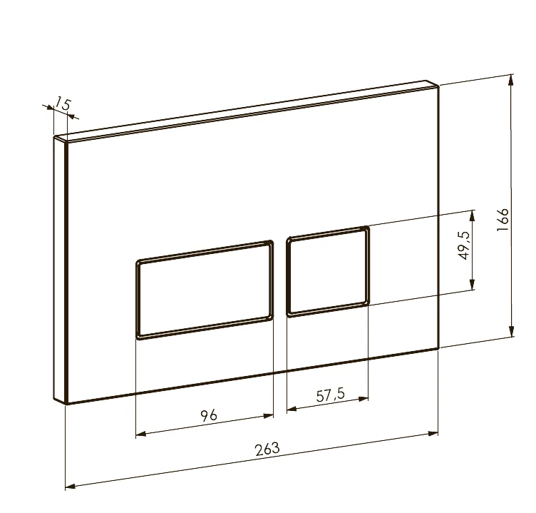 Кнопка для инсталляции механическая Boheme 664-MG золото матовое