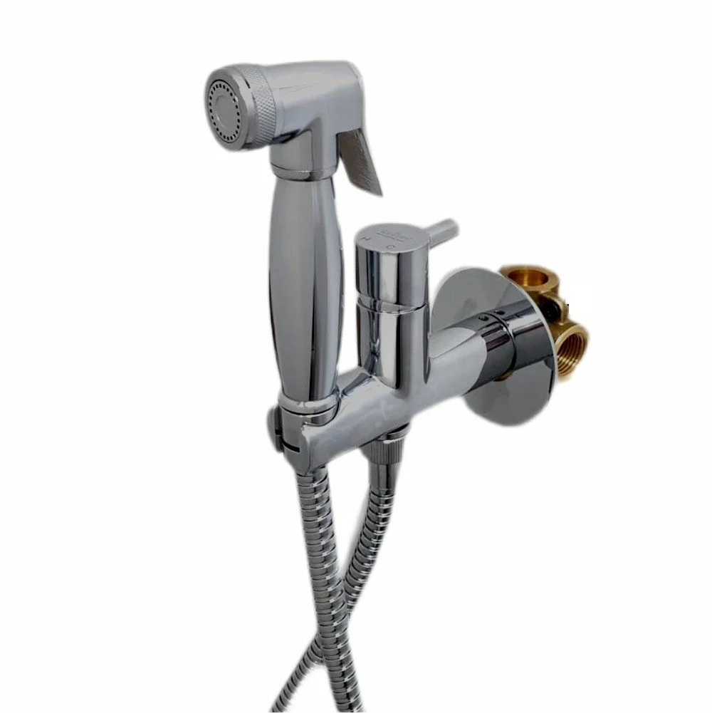 Гигиенический душ со смесителем Webert Elio EL870301345 никель матовый