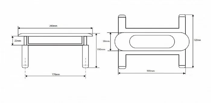 Встроенный держатель для салфеток 20 см BEMETA хром