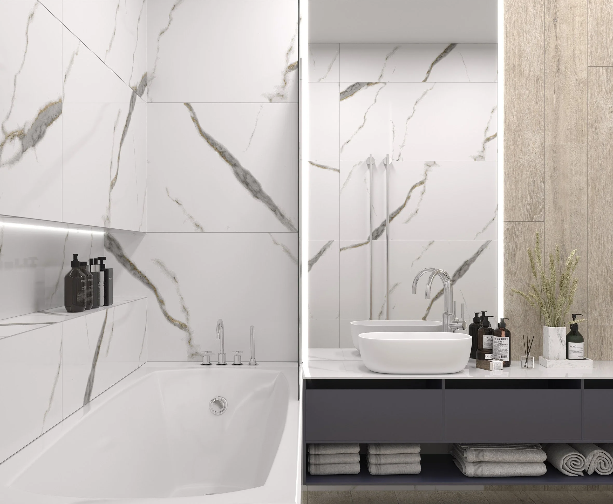 golden white statuario 