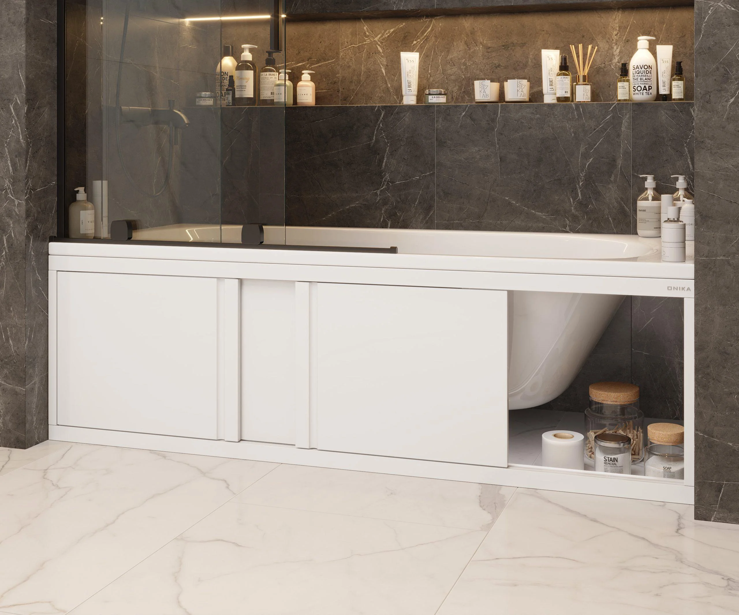 Экран под ванну Onika Одио 140 белый