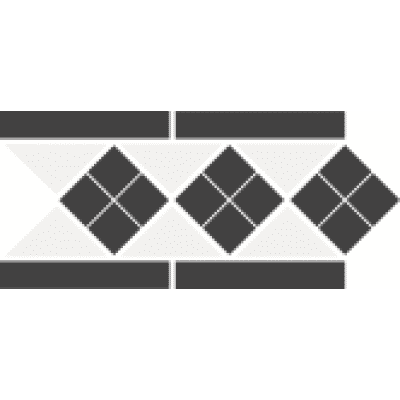 бордюр керамический border lisbon-1 with 1 strip stand.(tr.16, dots 14, strips 14) 28х15 см Черно-белый
