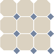 гранит керамический 4416 oct11-1ch white octagon 16/blue cobait dots 11 30x30 см Серый