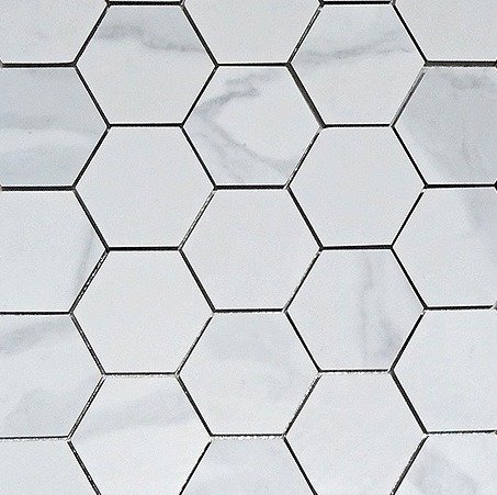 мозаика calacatta полированная гексагон 26.7x30.8 Белый